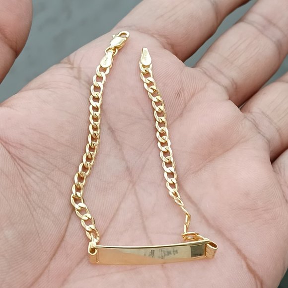 10kt Real Gold Cuban Id Bracelet size 6.5 inches